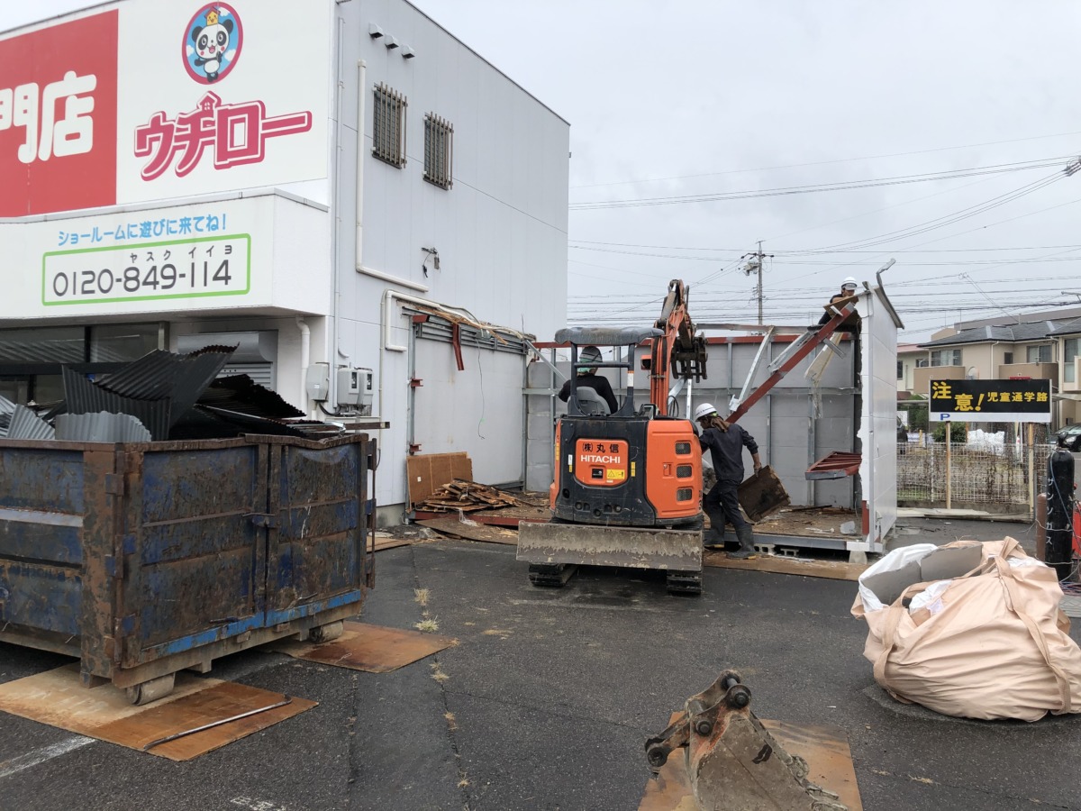 春日井店の解体工事_アップ